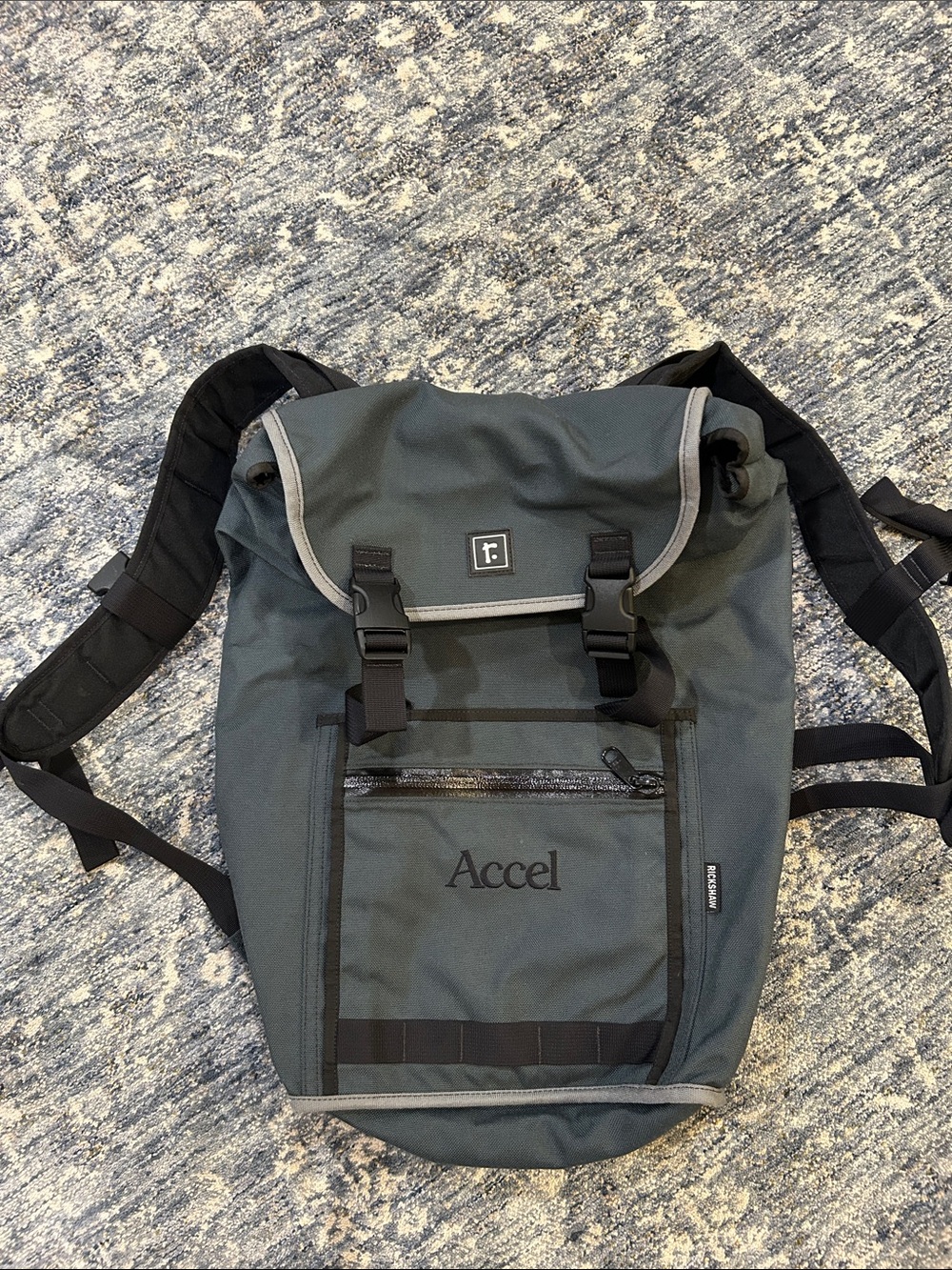 Rickshaw Roll-Top Backpack in Slate Gray